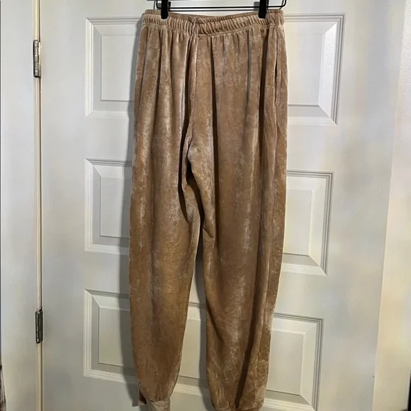 Phil Love Women's Velvet Joggers with Drawstring Elastic Waist - Picture 5 of 7